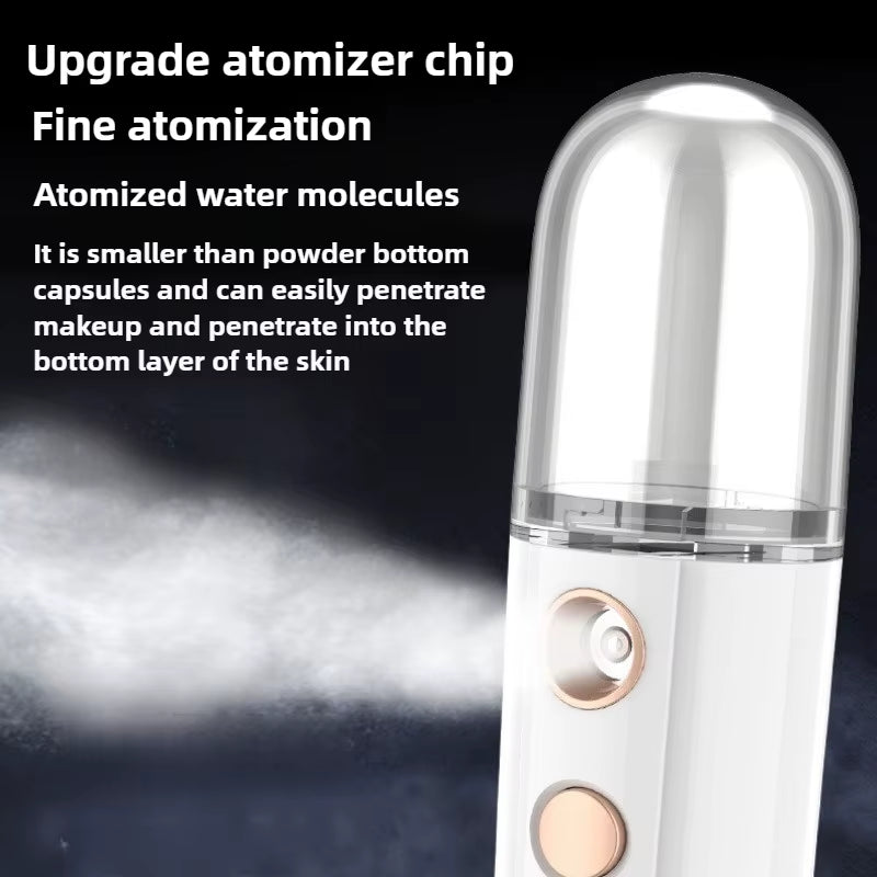 Revitalize Your Skin with the Mini Facial Steamer - Nano Spray Moisturizing Vaporizer for Hydration On-the-Go