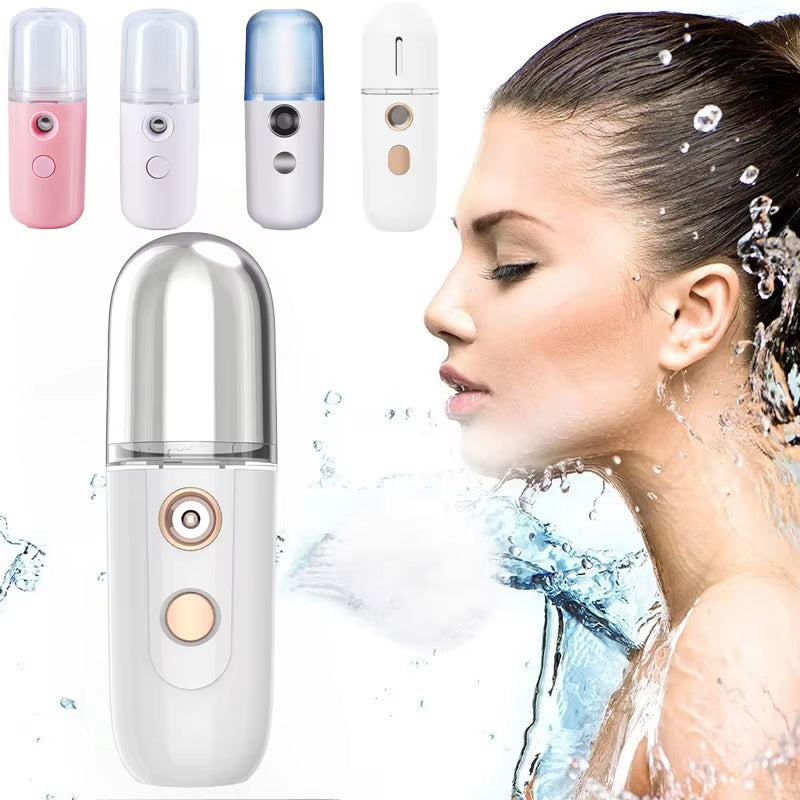 Revitalize Your Skin with the Mini Facial Steamer - Nano Spray Moisturizing Vaporizer for Hydration On-the-Go