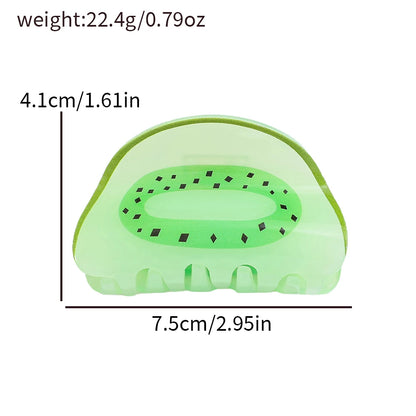 Charming Summer Fruit Acrylic Claw Clip - Colorful Watermelon & Orange Hairpin for Women and Girls