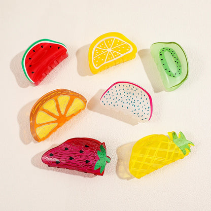 Charming Summer Fruit Acrylic Claw Clip - Colorful Watermelon & Orange Hairpin for Women and Girls