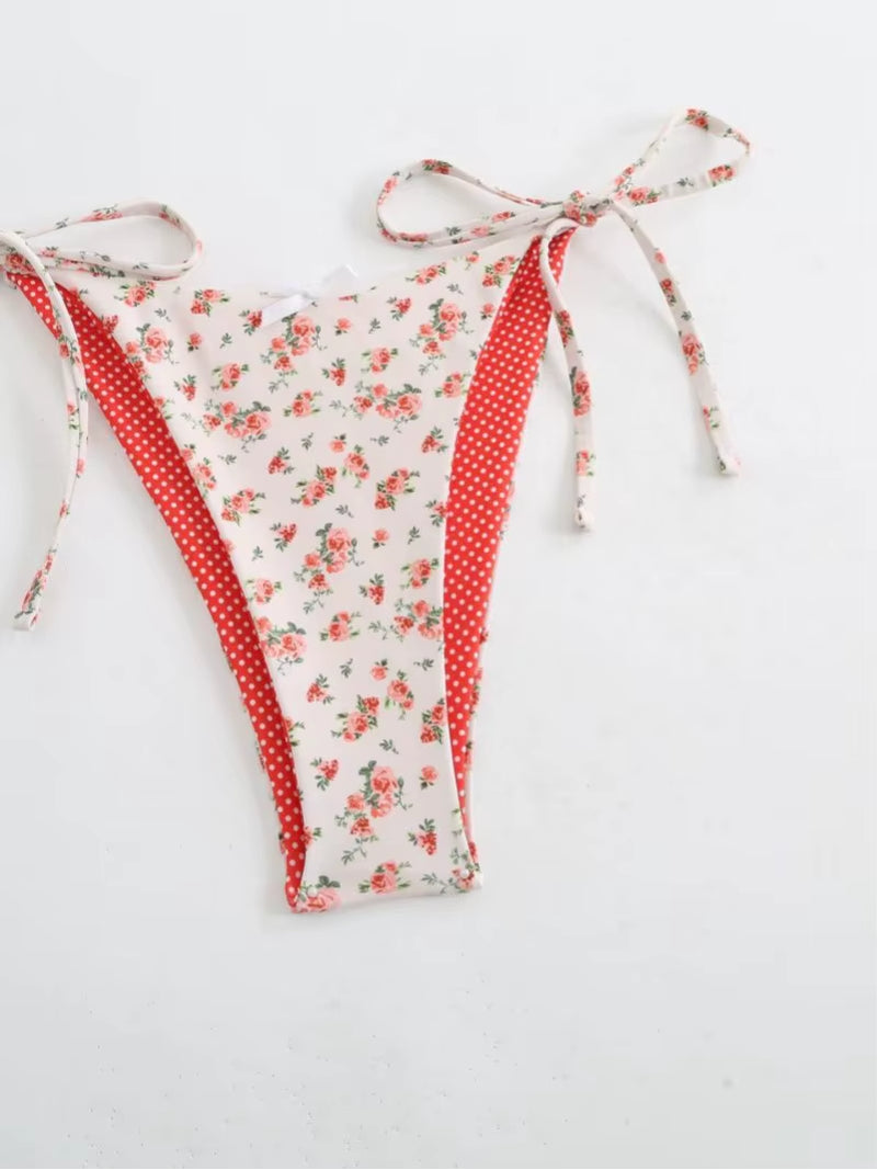 Elevate Your Summer Style with the 2025 Floral Halter Bikini - Sexy Backless Swimwear with Chic Tie Detail