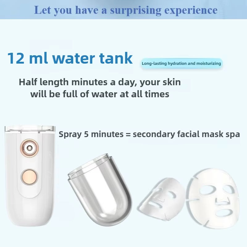 Revitalize Your Skin with the Mini Facial Steamer - Nano Spray Moisturizing Vaporizer for Hydration On-the-Go