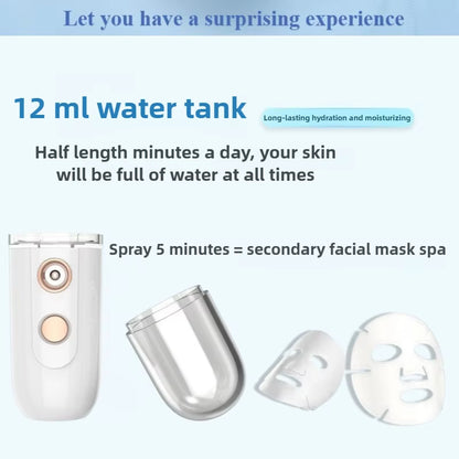 Revitalize Your Skin with the Mini Facial Steamer - Nano Spray Moisturizing Vaporizer for Hydration On-the-Go