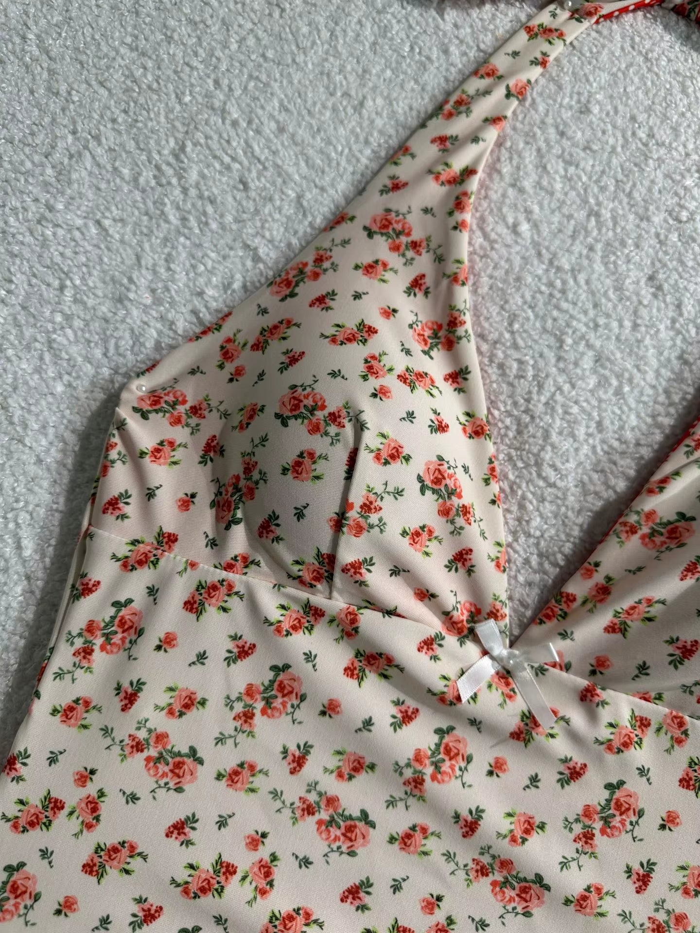 Elevate Your Summer Style with the 2025 Floral Halter Bikini - Sexy Backless Swimwear with Chic Tie Detail
